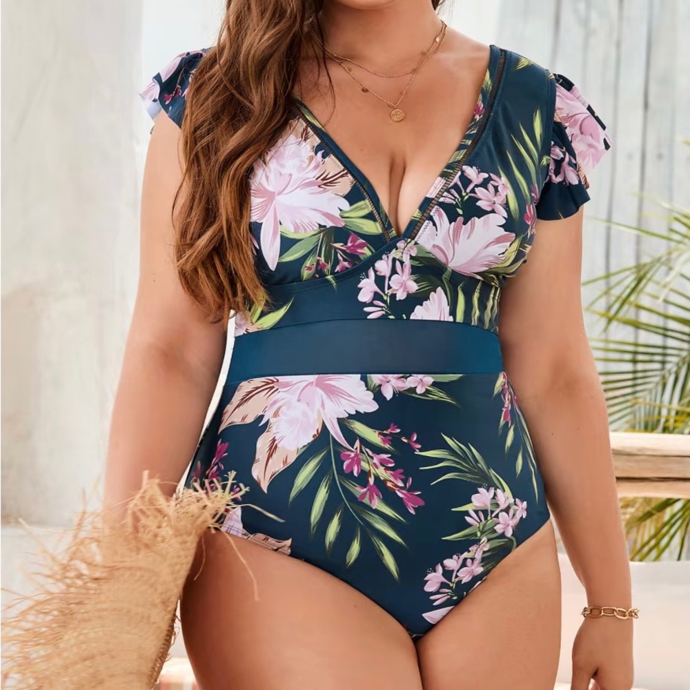Cupshe floral one piece.  New with tags.
